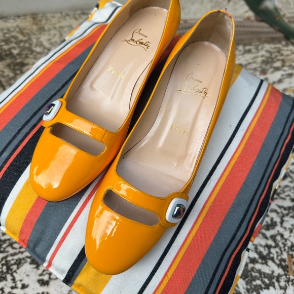 Louboutin yellow loafers, rare, unique model. Limited collection. Light wear. - Picture 8 of 8